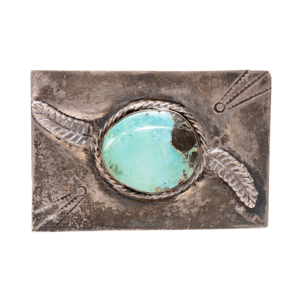 Navajo Carlan Turquoise Belt Buckle, Jewelry, Buckle, Native
