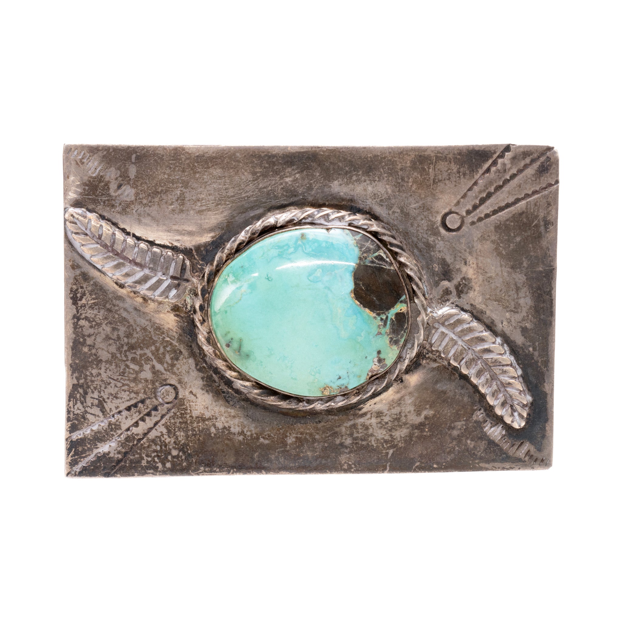 Navajo Carlan Turquoise Belt Buckle, Jewelry, Buckle, Native