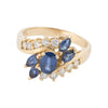 14k Gold Diamond Sapphire Ring