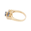 14k Gold Diamond Sapphire Ring