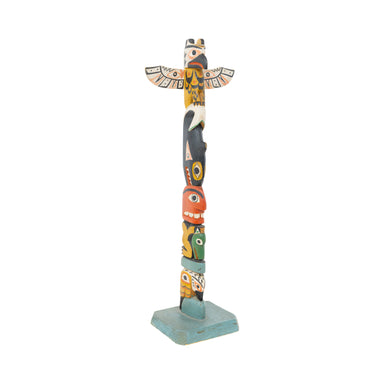 Coast Salish Model Totem, Native, Carving, Totem Pole