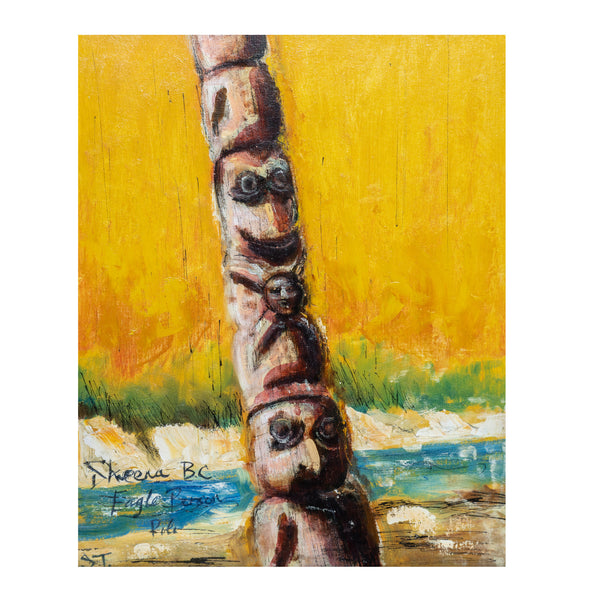 Eagle Person Totem Painting, Fine Art, Painting, Native American
