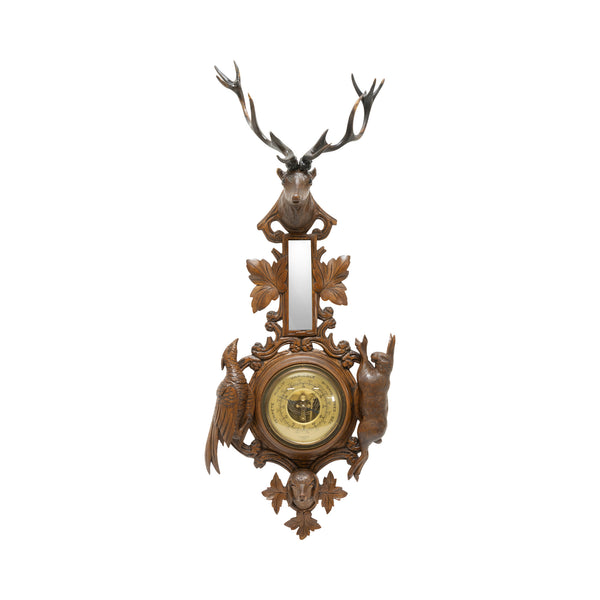 Black Forest Hanging Game Barometer, Furnishings, Black Forest, Mirror