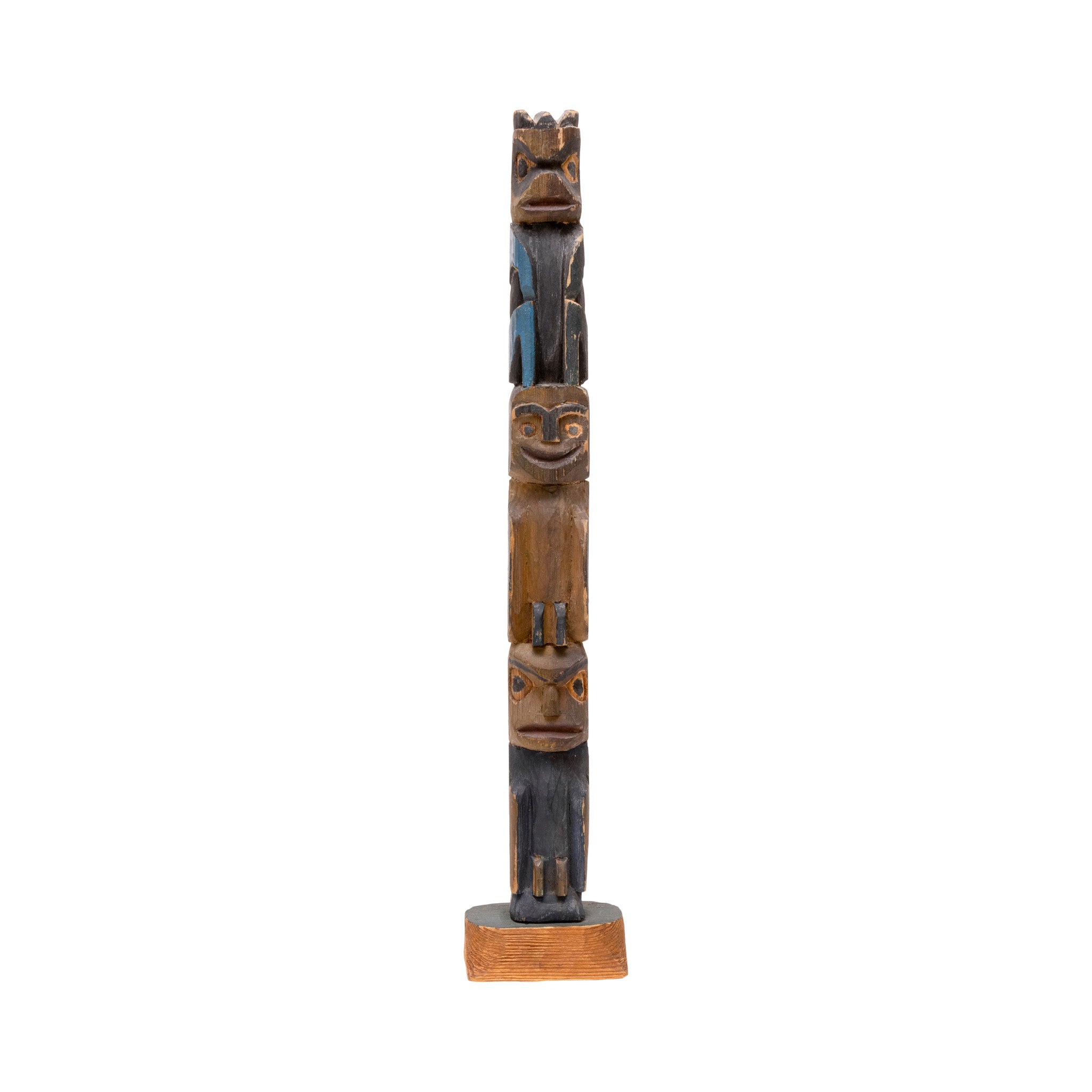 Nuu-chah-nulth or Coast Salish Model Totem, Native, Carving, Totem Pole