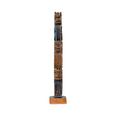 Nuu-chah-nulth or Coast Salish Model Totem, Native, Carving, Totem Pole