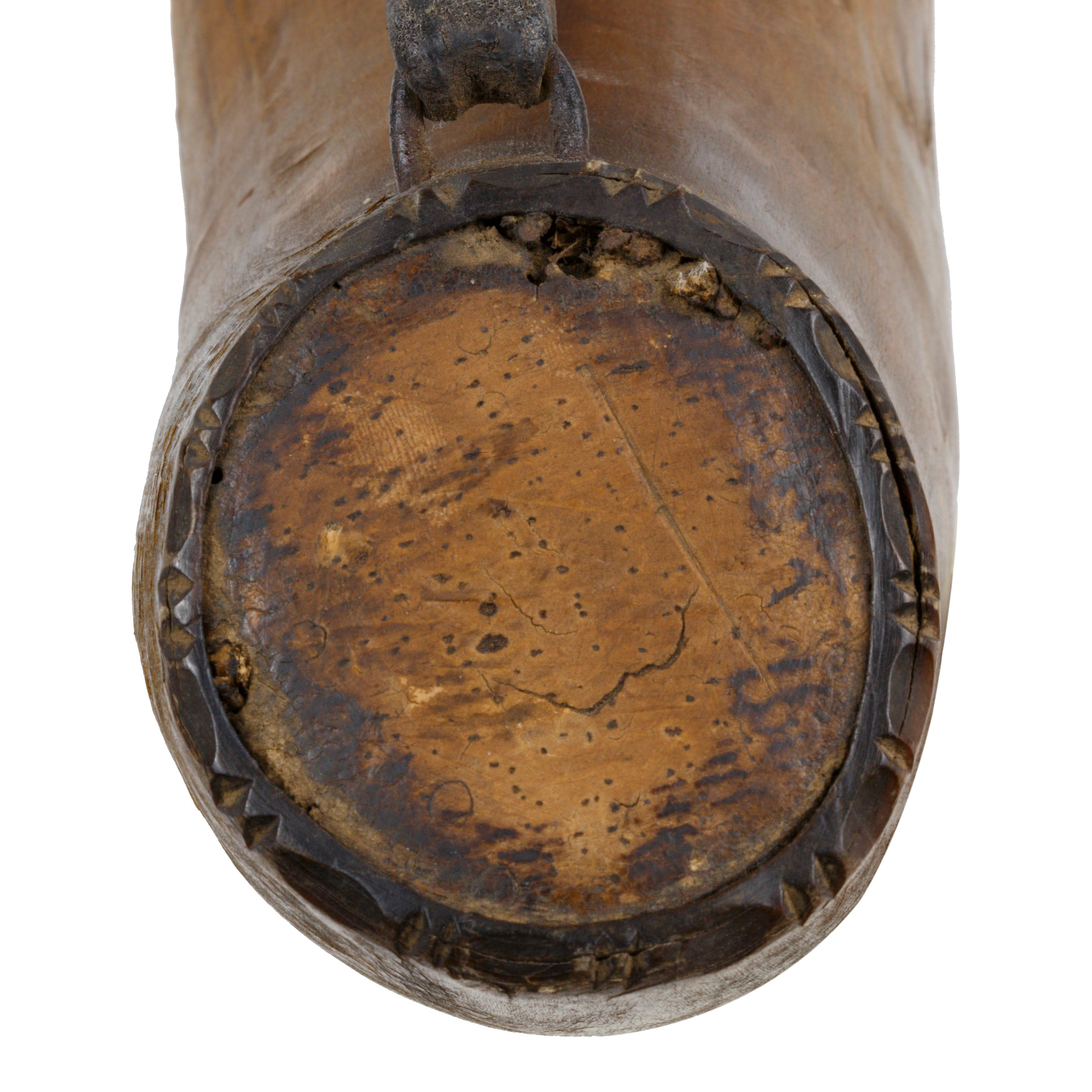 Ox Horn & Harness Leather Frontier Drinking Horn