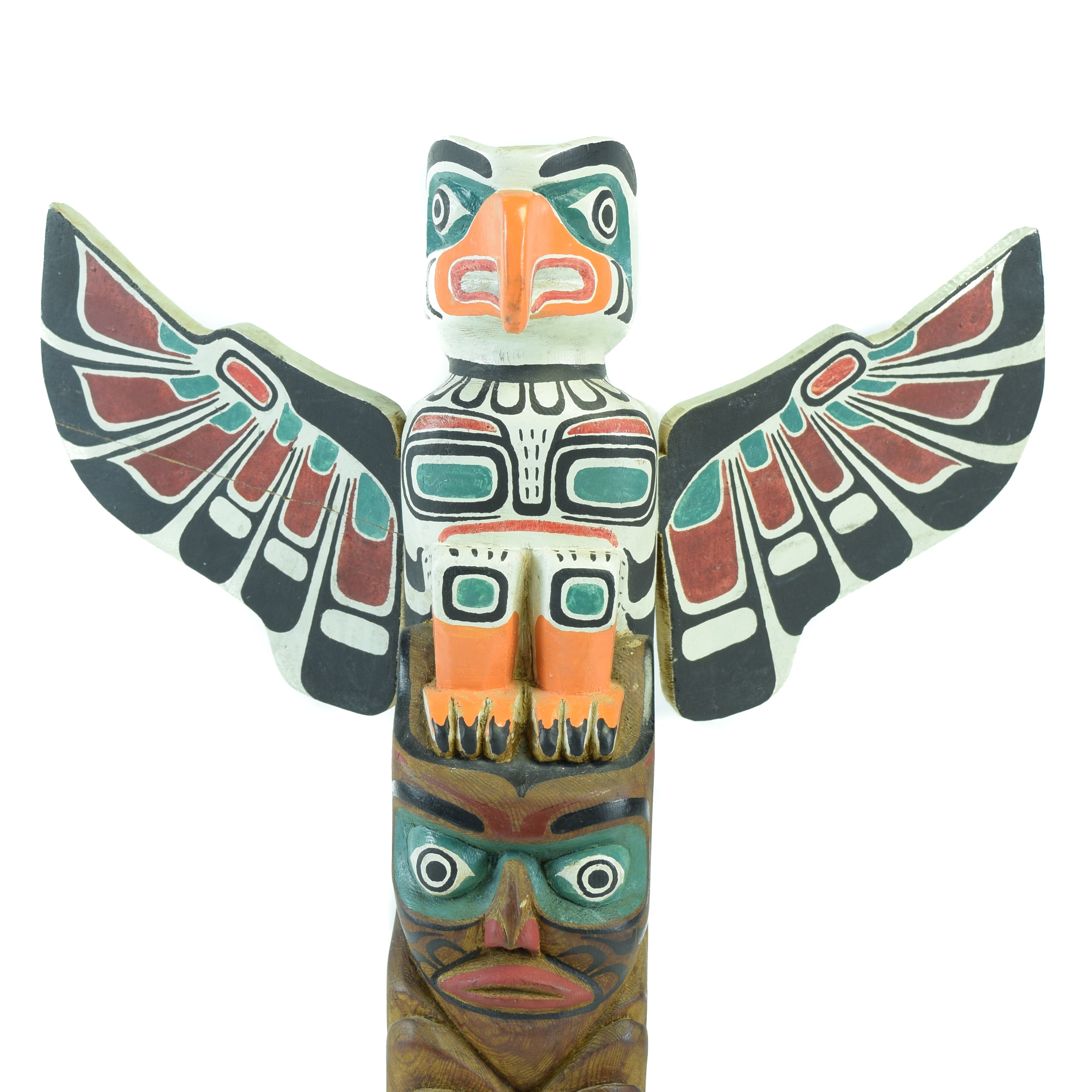Kwakwaka'wakw and Sisiutl Totem by Ernie Henderson