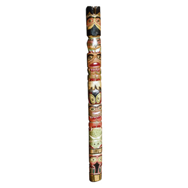Muckleshoot Coast Salish Model Totem by “Chief” White Eagle, Native, Carving, Totem Pole