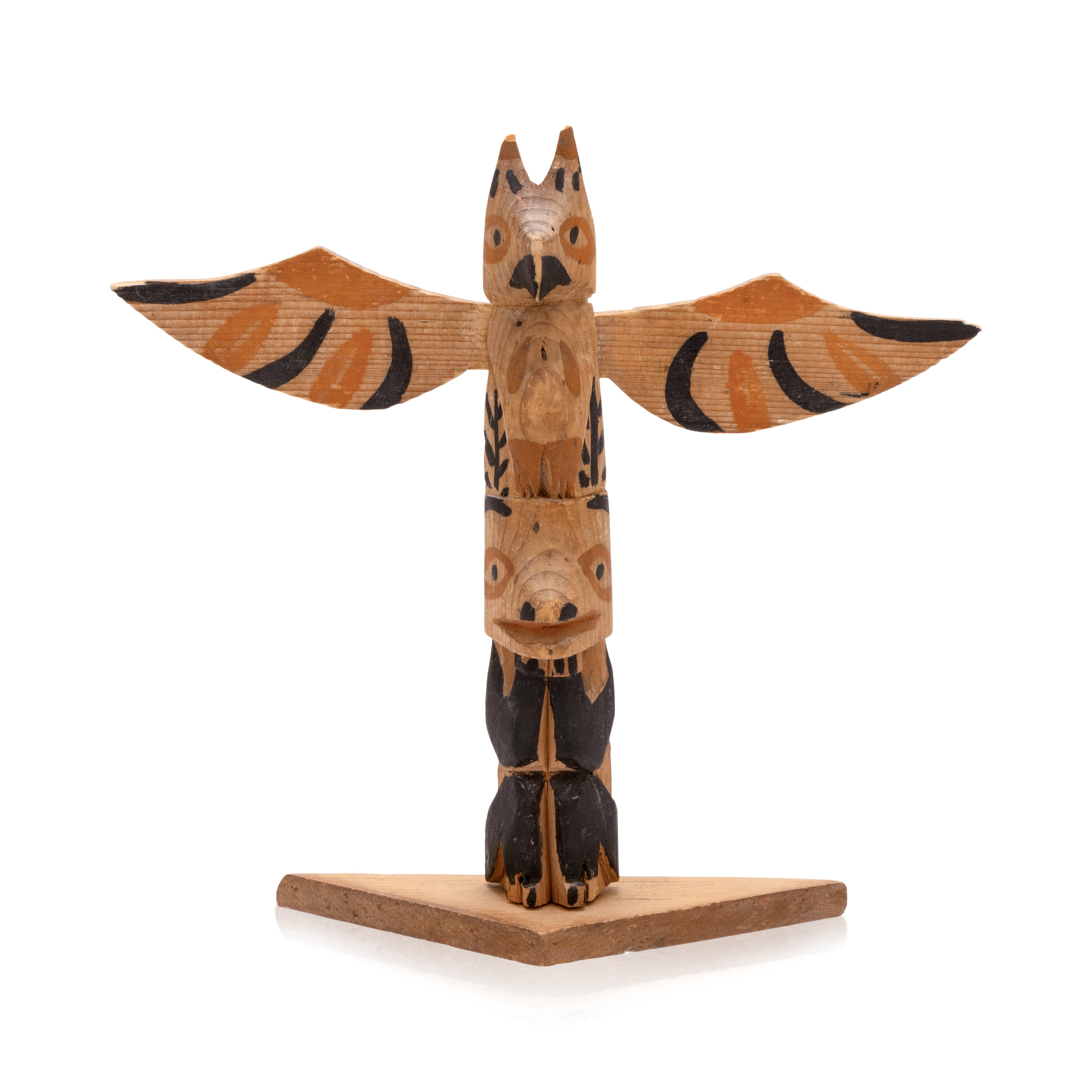 Coast Salish Model Totem, Native, Carving, Totem Pole