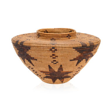 Panamint Polychrome Basket, Native, Basketry, Vertical