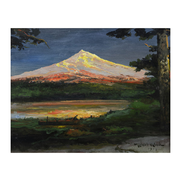 Sunset on Mt. Hood by Robert W. Wood, Fine Art, Painting, Landscape
