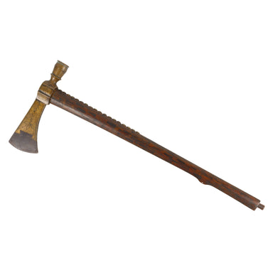 Brass Keyhole Presentation Pipe Tomahawk, Native, Pipe, Tomahawk