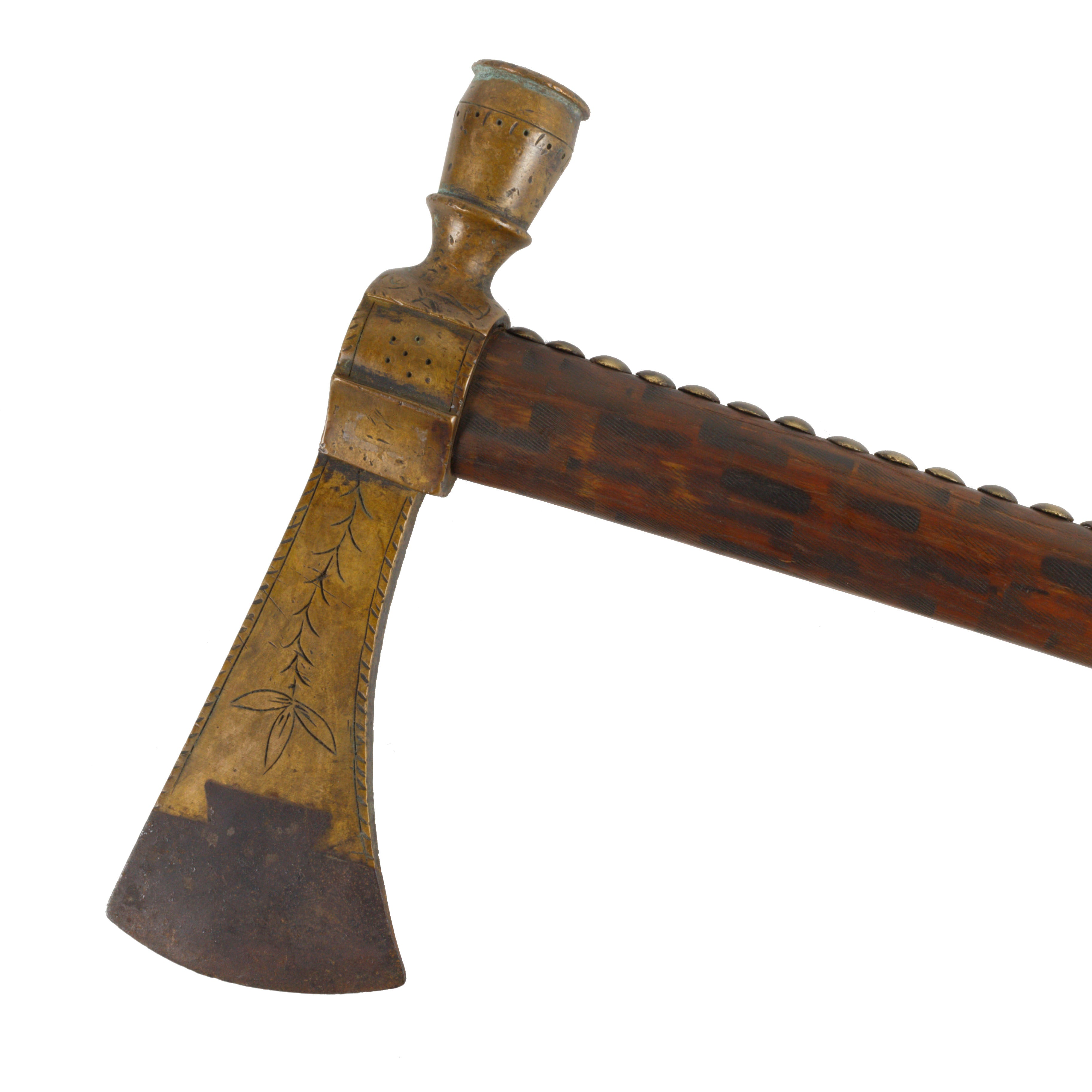 Brass Keyhole Presentation Pipe Tomahawk