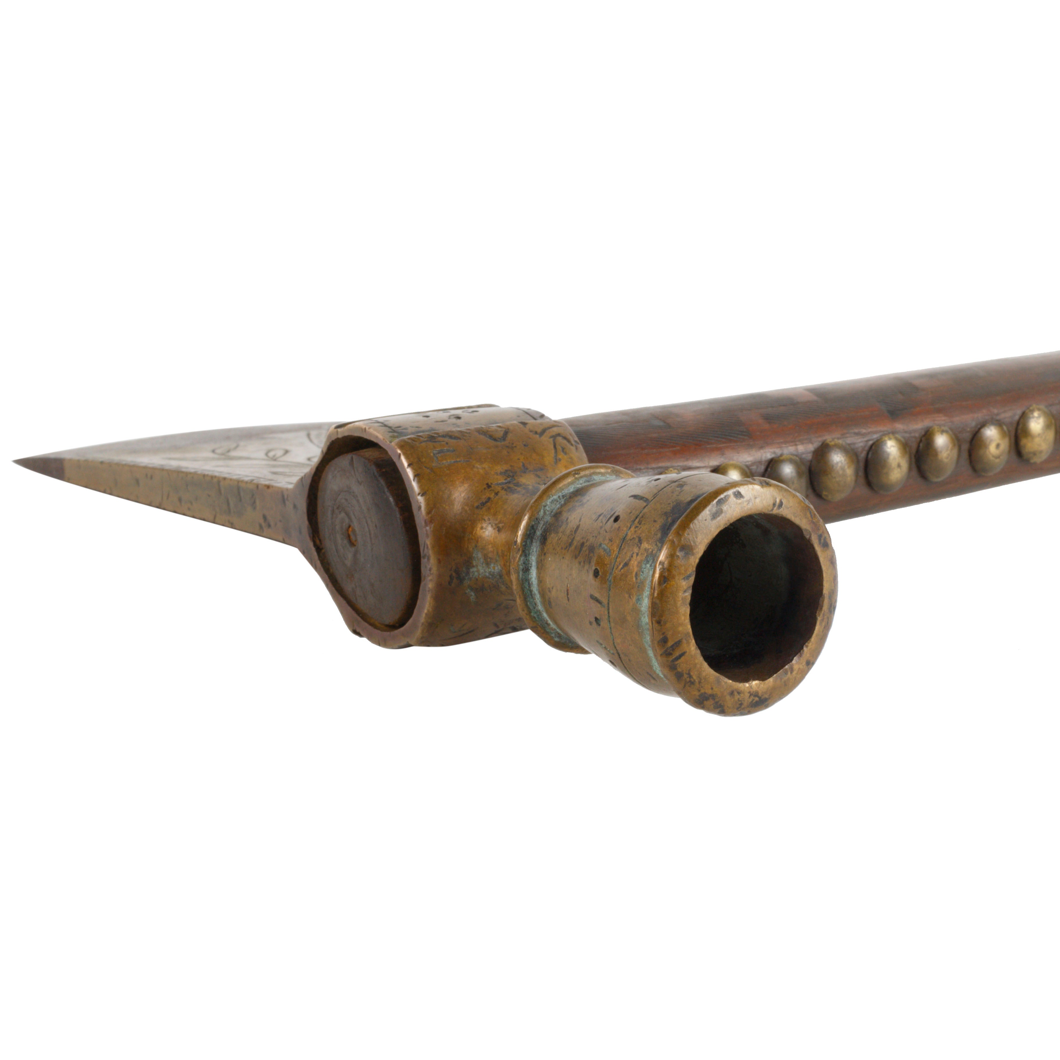 Brass Keyhole Presentation Pipe Tomahawk
