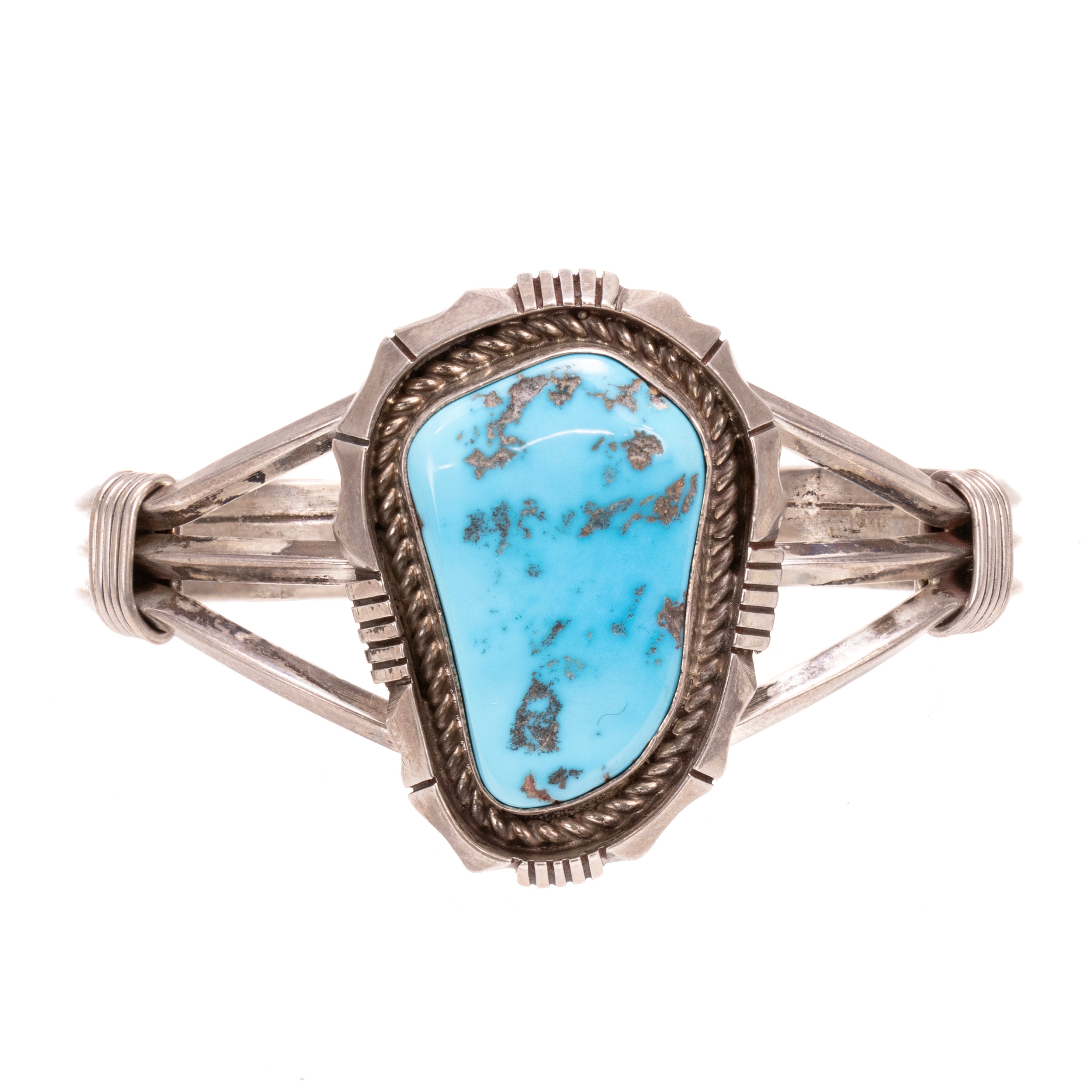 Navajo Turquoise and Silver Bracelet, Jewelry, Bracelet, Native