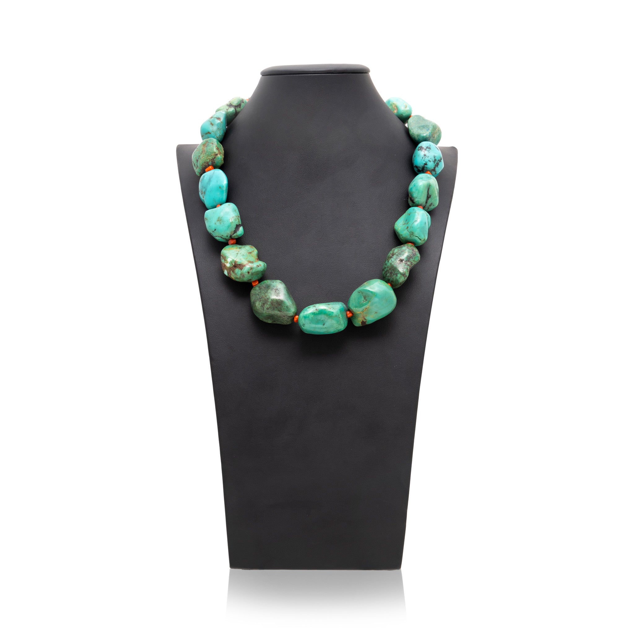 Navajo Turquoise and Coral Necklace