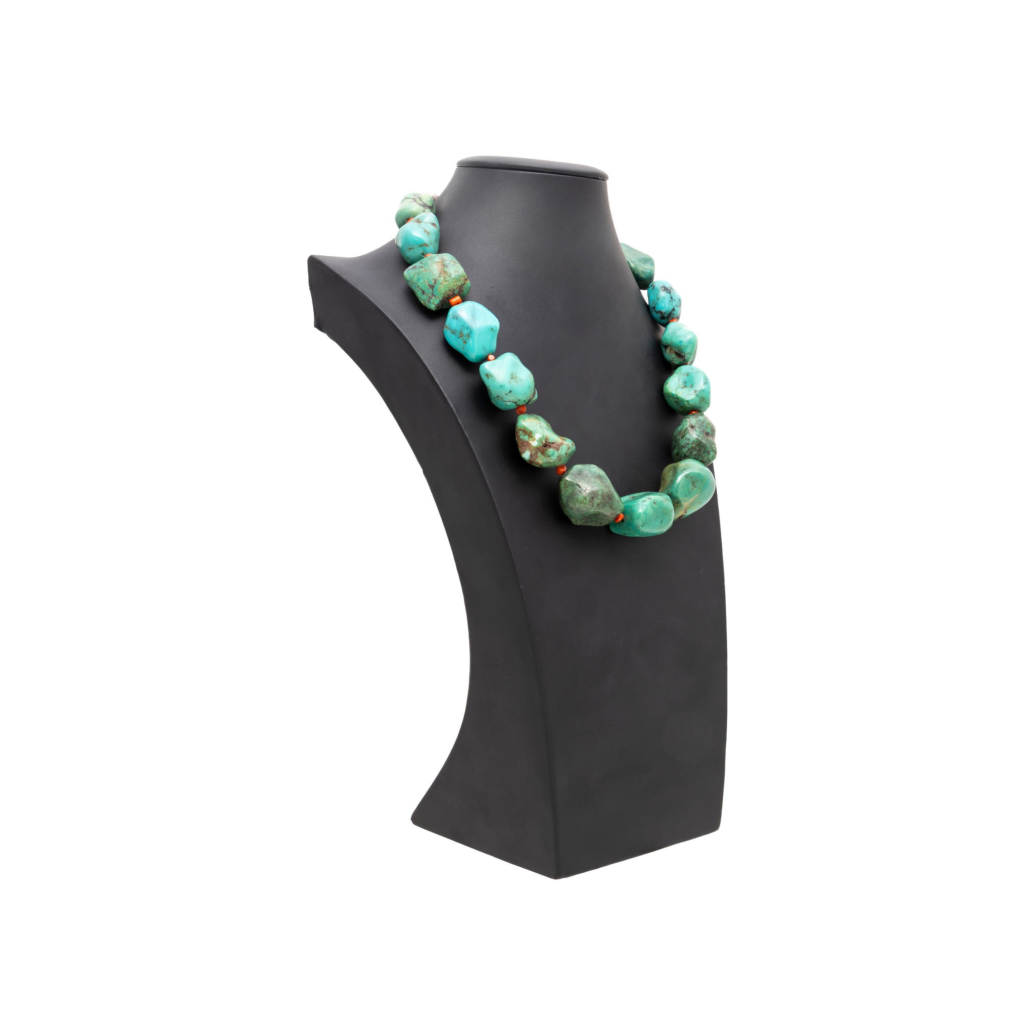Navajo Turquoise and Coral Necklace