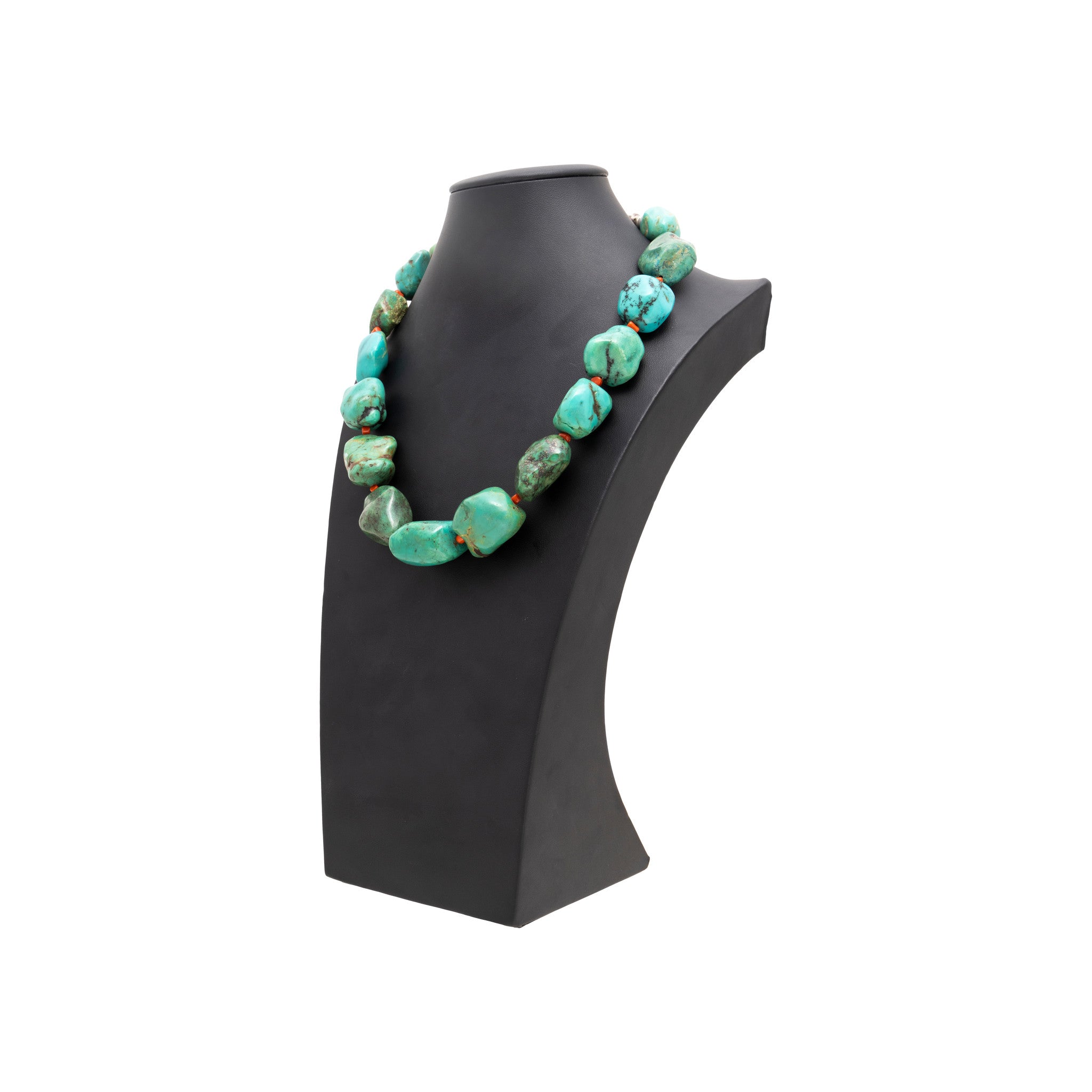 Navajo Turquoise and Coral Necklace