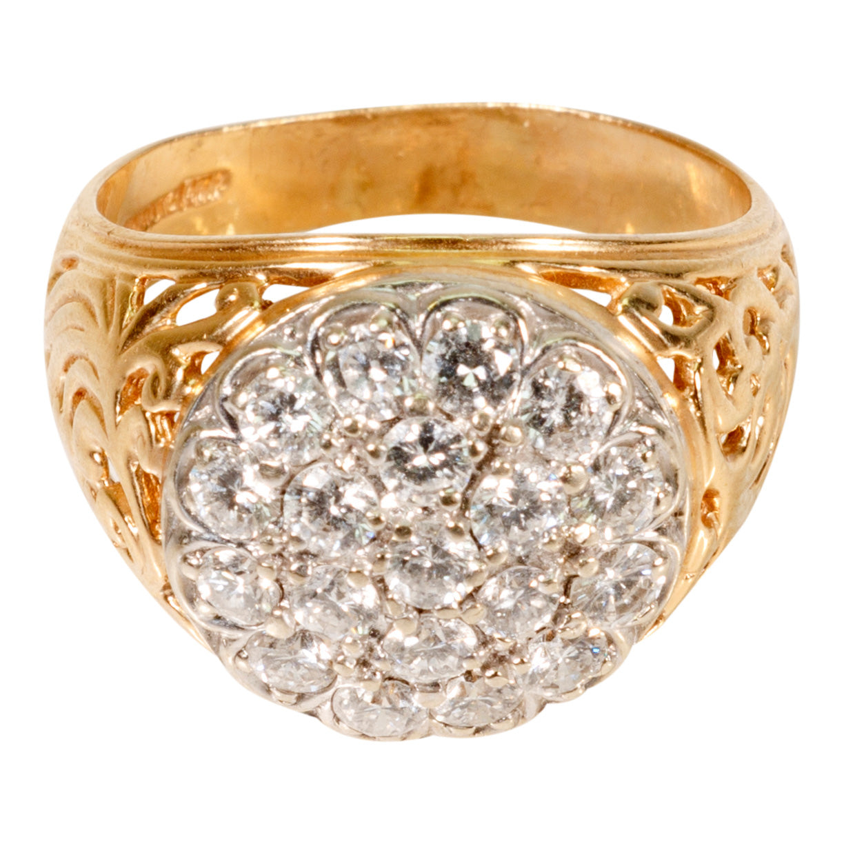 Gentleman's Diamond Cluster Ring, Jewelry, Ring, Estate