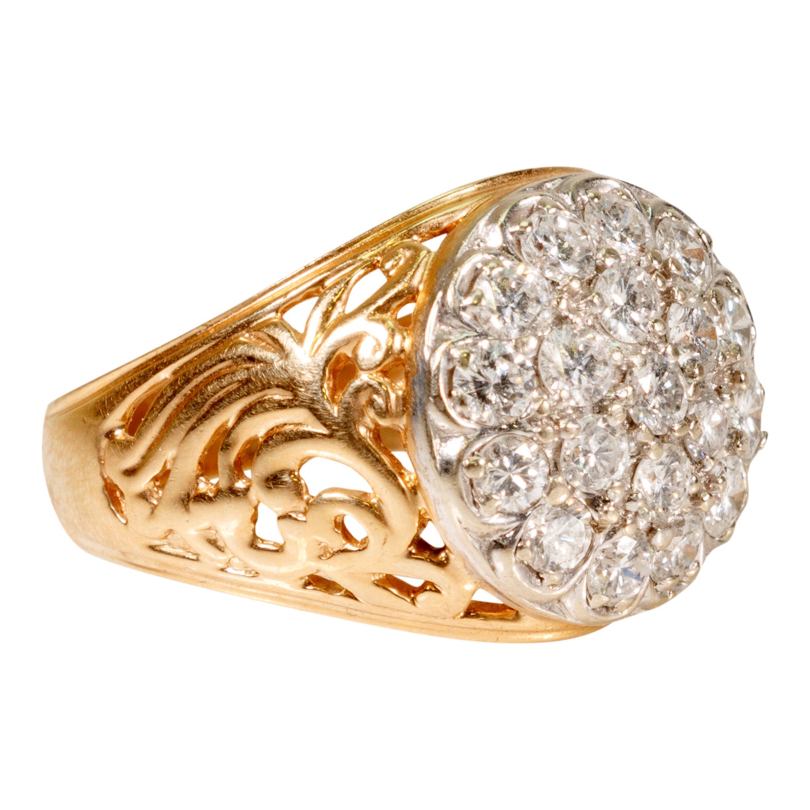 Gentleman's Diamond Cluster Ring