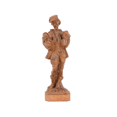 Goose Man Swiss Carving, Furnishings, Black Forest, Geese