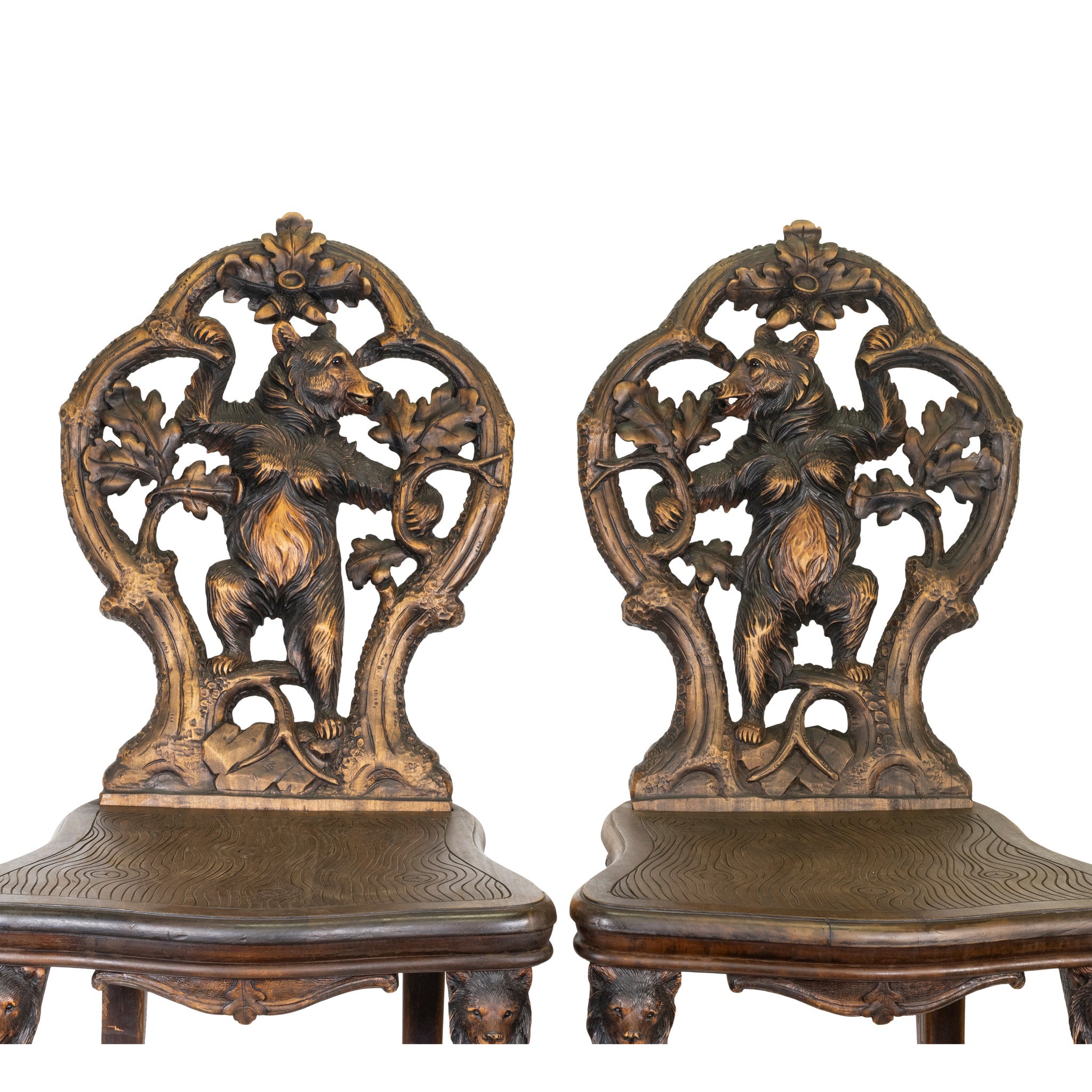 Pair of Black Forest Chairs