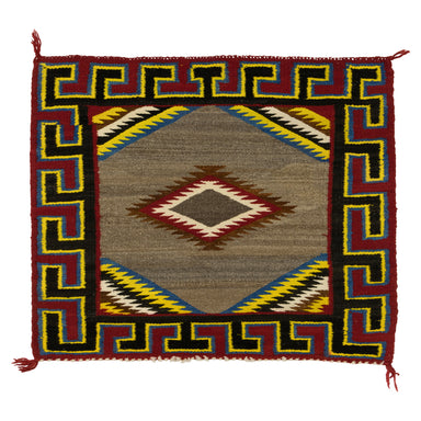 Navajo Teec Nos Pos Single Saddle, Native, Weaving, Single Saddle Blanket