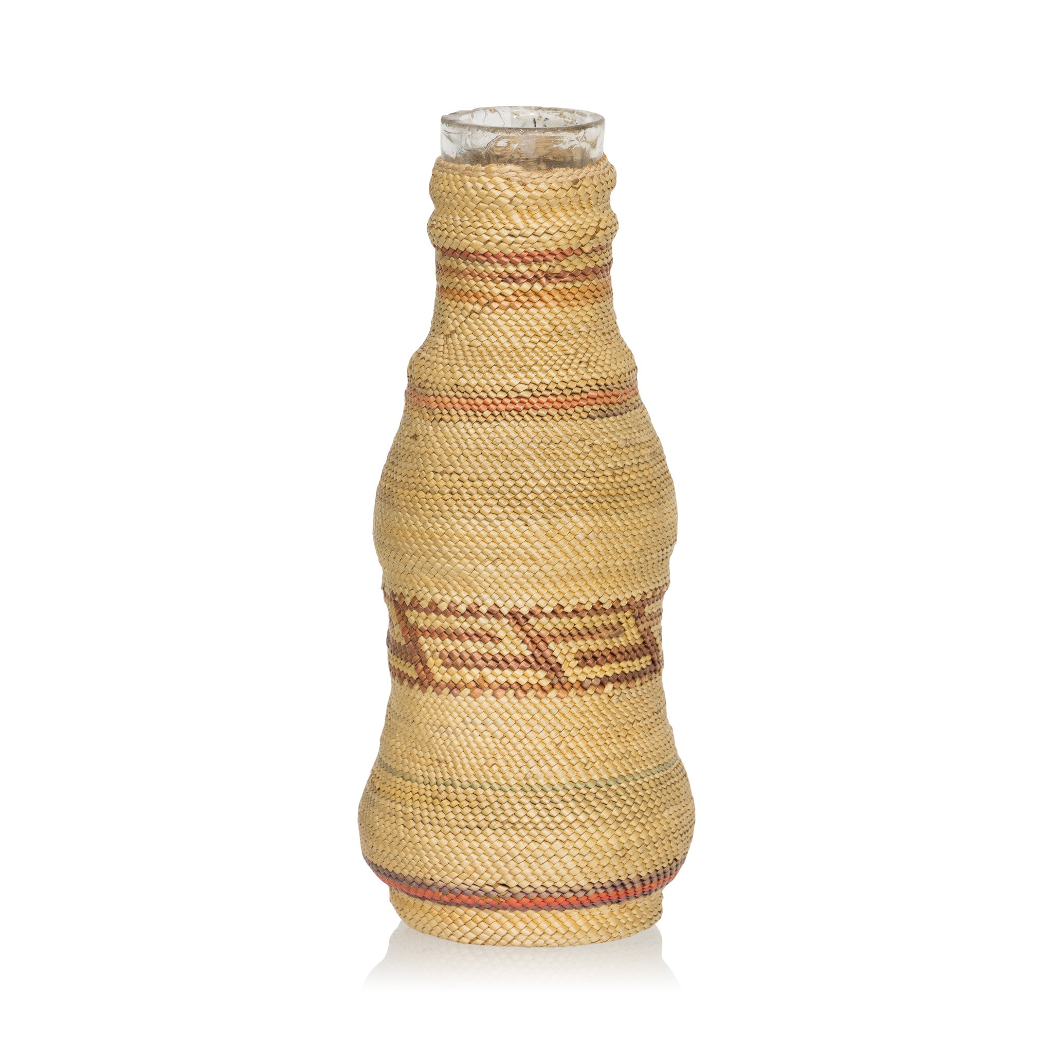 Makah Bottle Basket, Native, Basketry, Bottle Basket