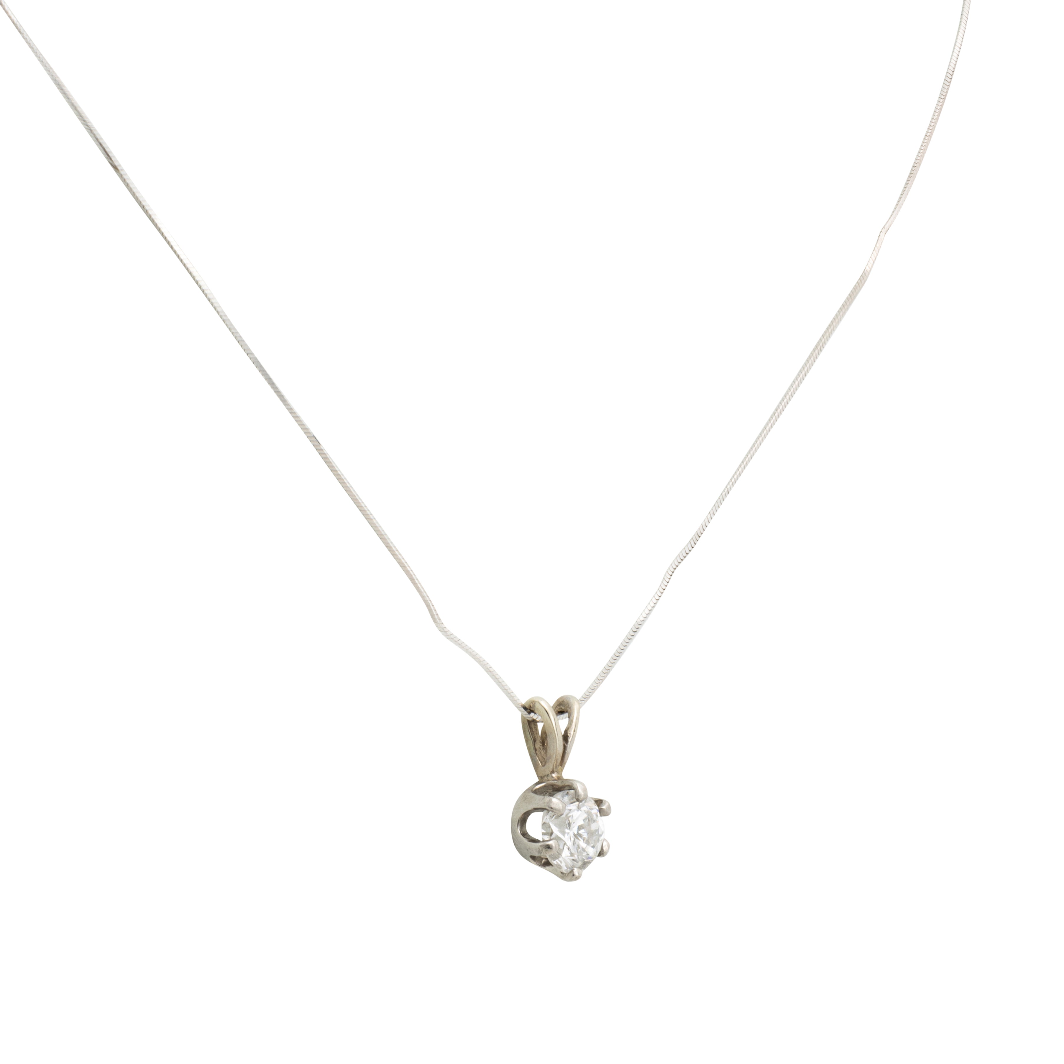 10k White Gold Diamond Necklace