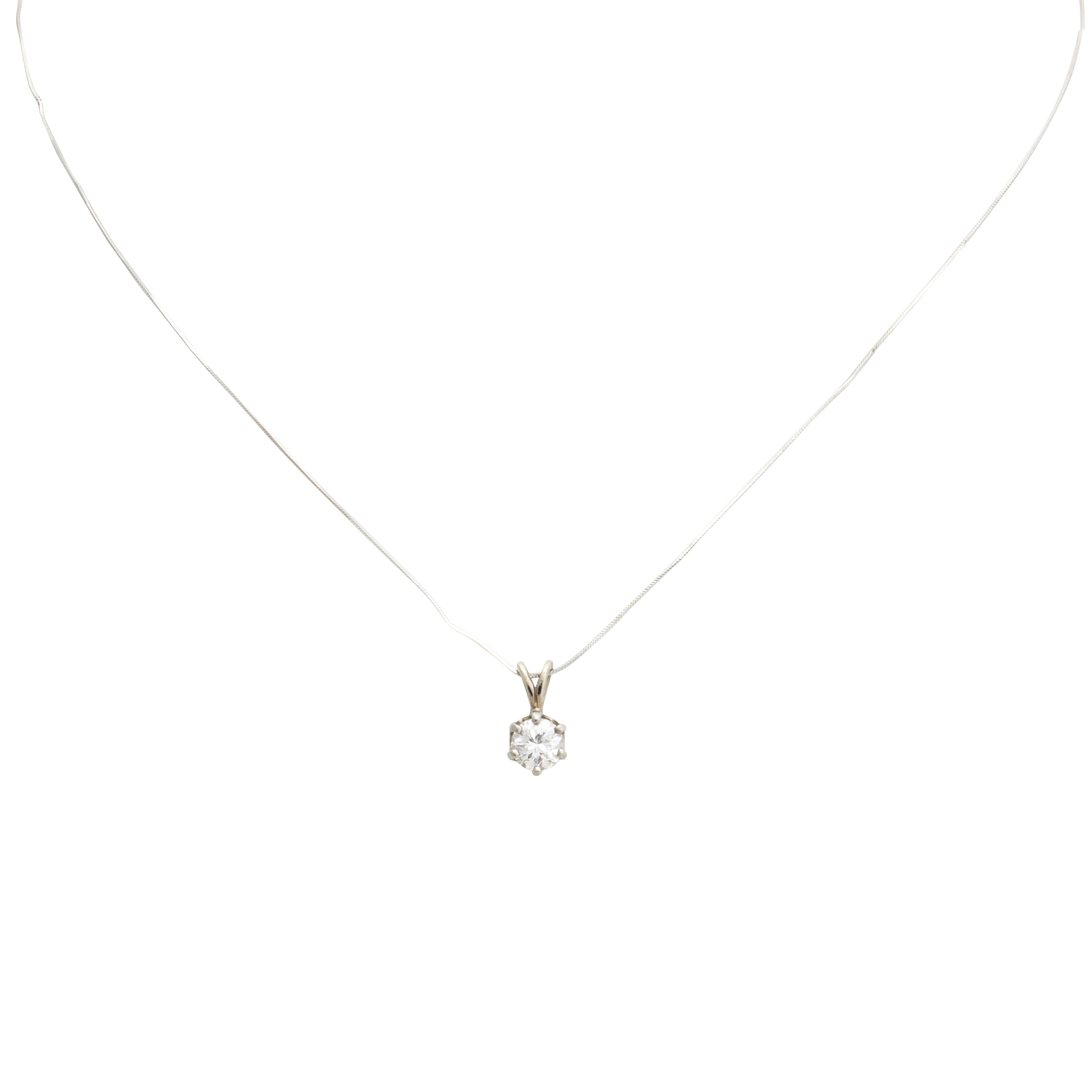10k White Gold Diamond Necklace