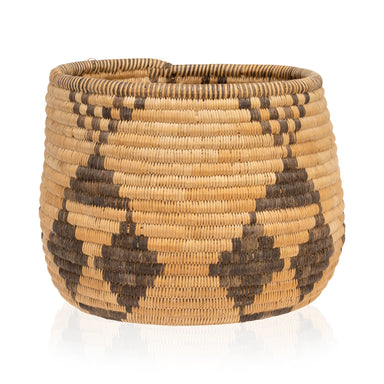 Apache Cylincrical Basket, Native, Basketry, Vertical