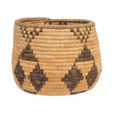 Apache Cylincrical Basket, Native, Basketry, Vertical