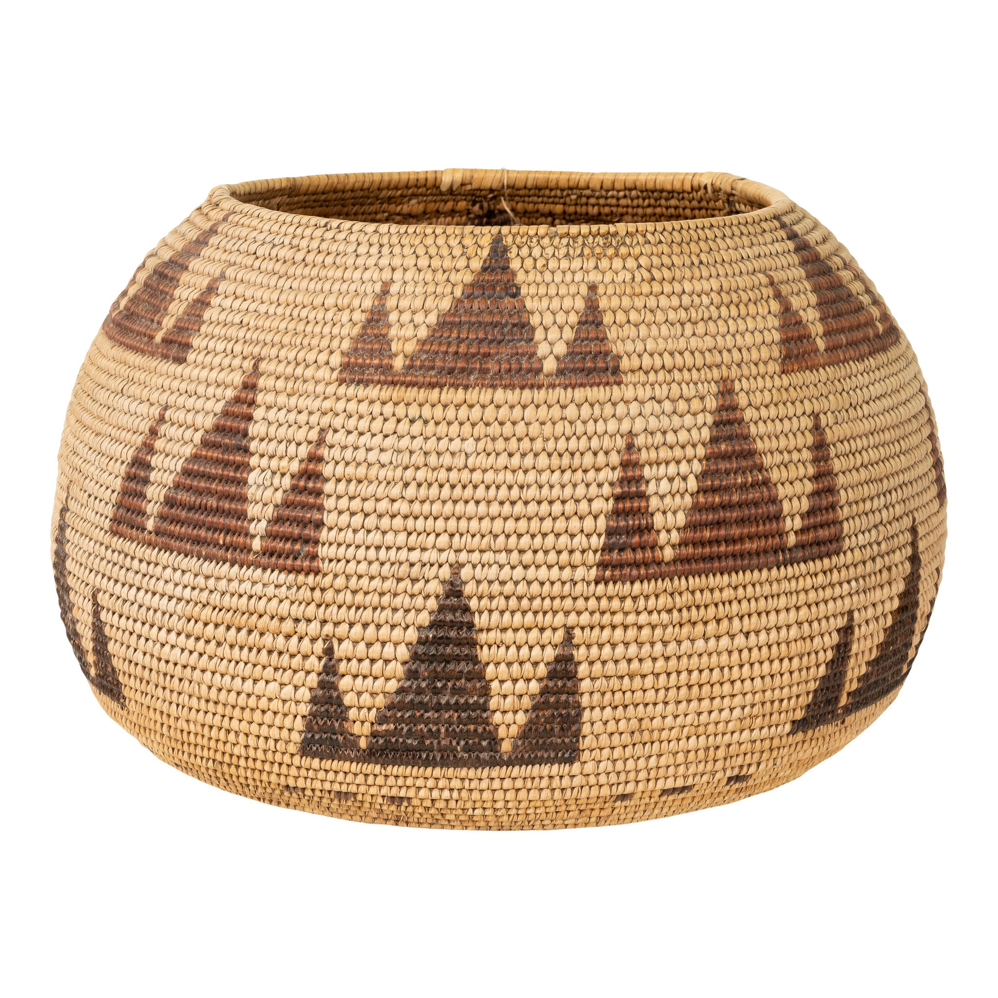 Washoe Basket, Native, Basketry, Vertical