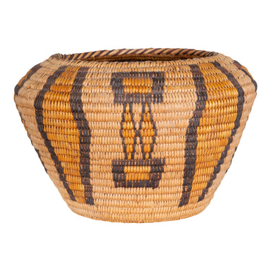 Panamint Pictorial Basket, Native, Basketry, Vertical