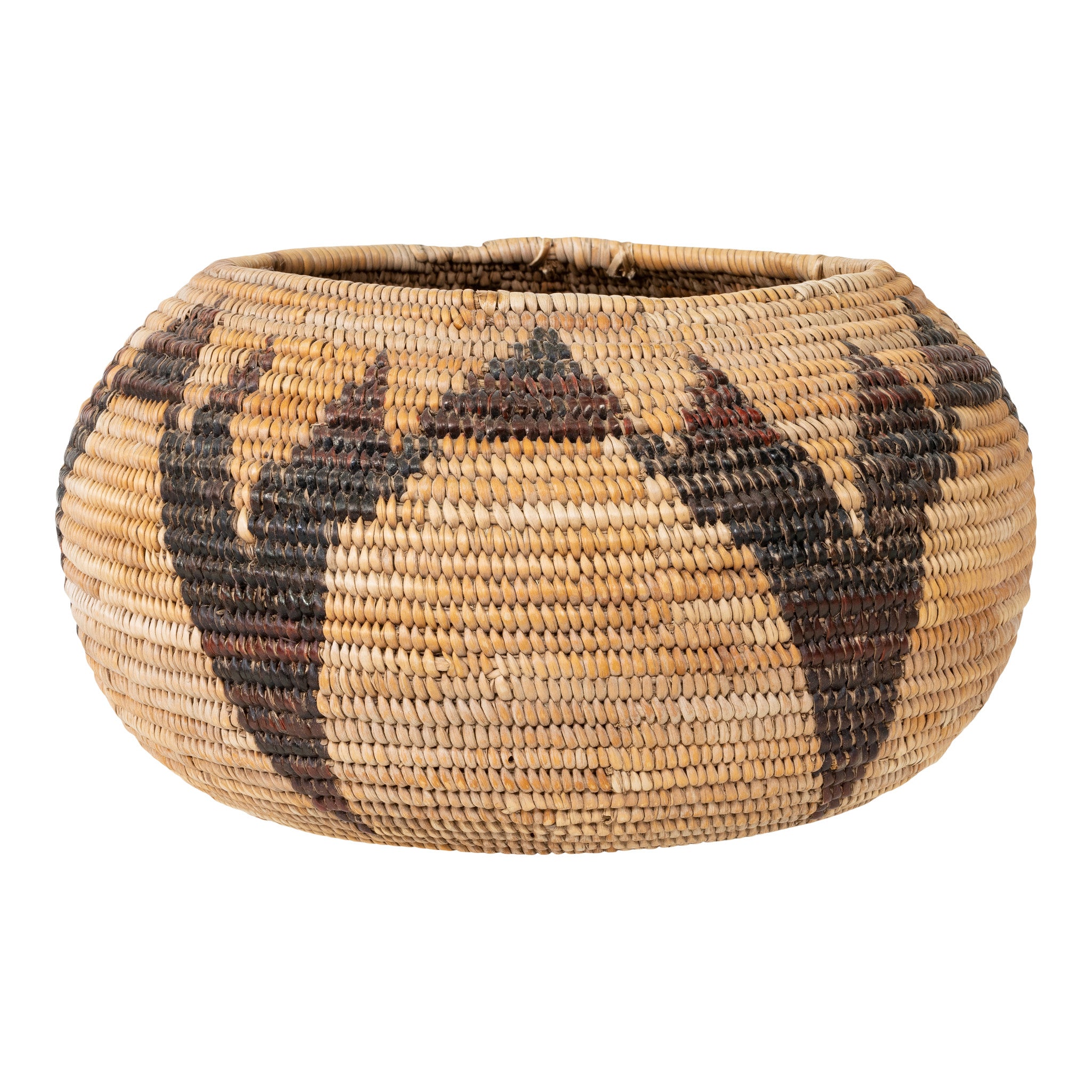 Washoe Basket, Native, Basketry, Vertical