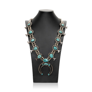 Navajo Turquoise Squash Blossom, Jewelry, Squash Blossom, Native