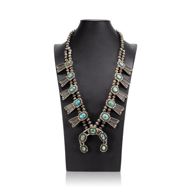 Navajo Red Mountain Squash Blossom Necklace, Jewelry, Squash Blossom, Native