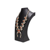 Navajo 12 Stone Coral Squash Blossom Necklace