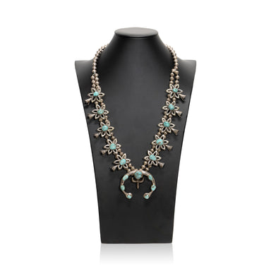 Navajo Turquoise Squash Blossom, Jewelry, Squash Blossom, Native