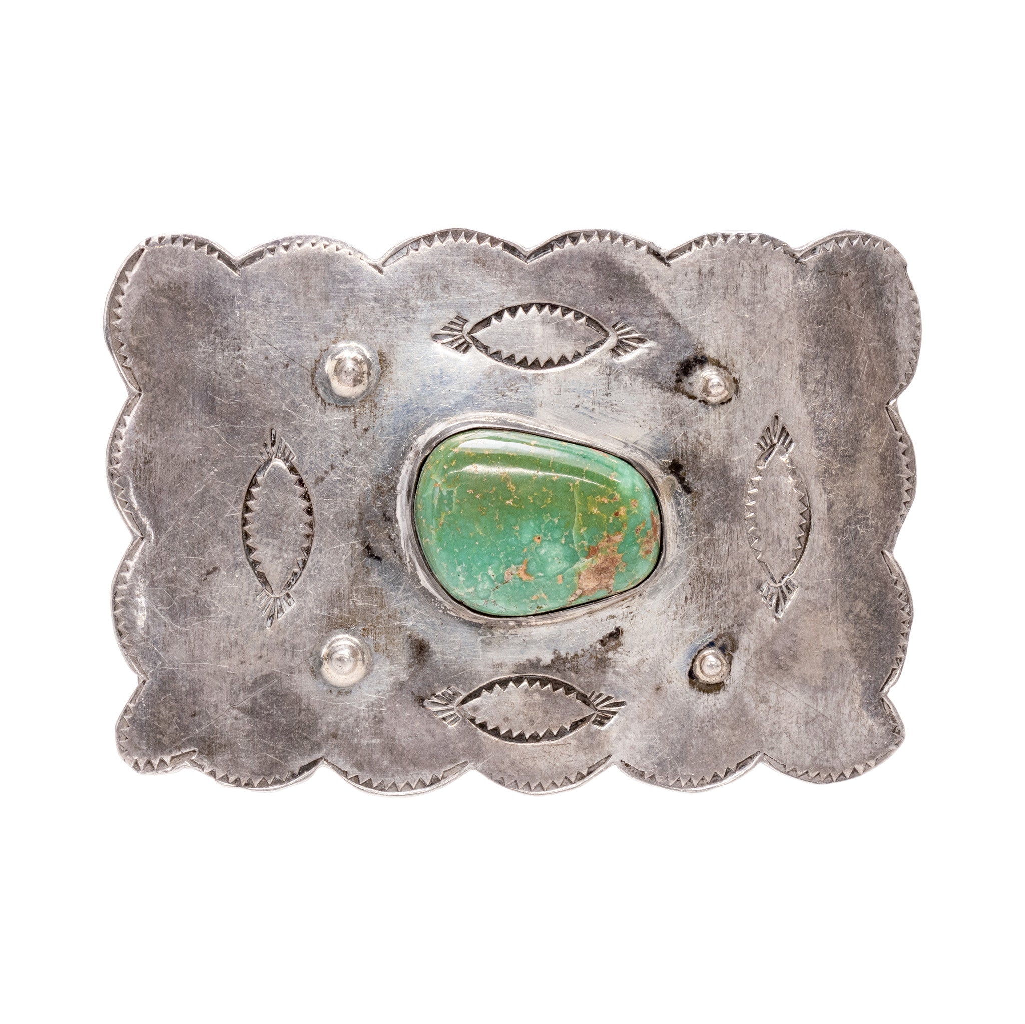 Navajo Hand Stamped and Engraved Belt Buckle, Jewelry, Buckle, Native