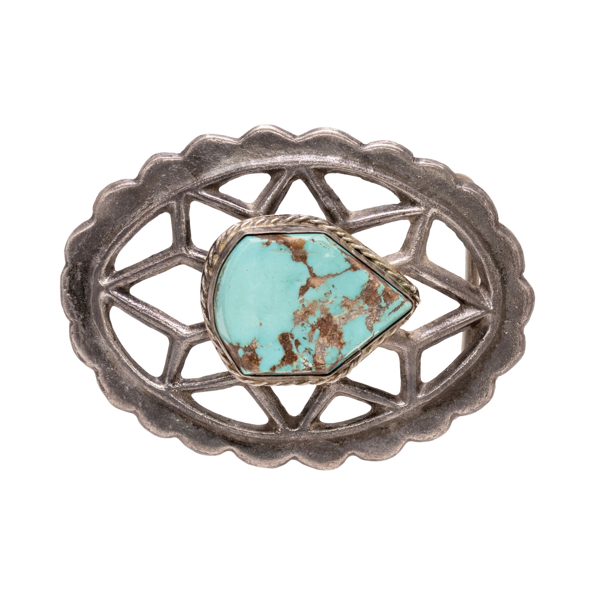 Navajo Sandcast Belt Buckle, Jewelry, Buckle, Native