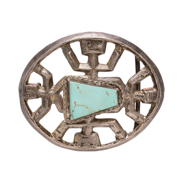 Navajo Sandcast Belt Buckle, Jewelry, Buckle, Native