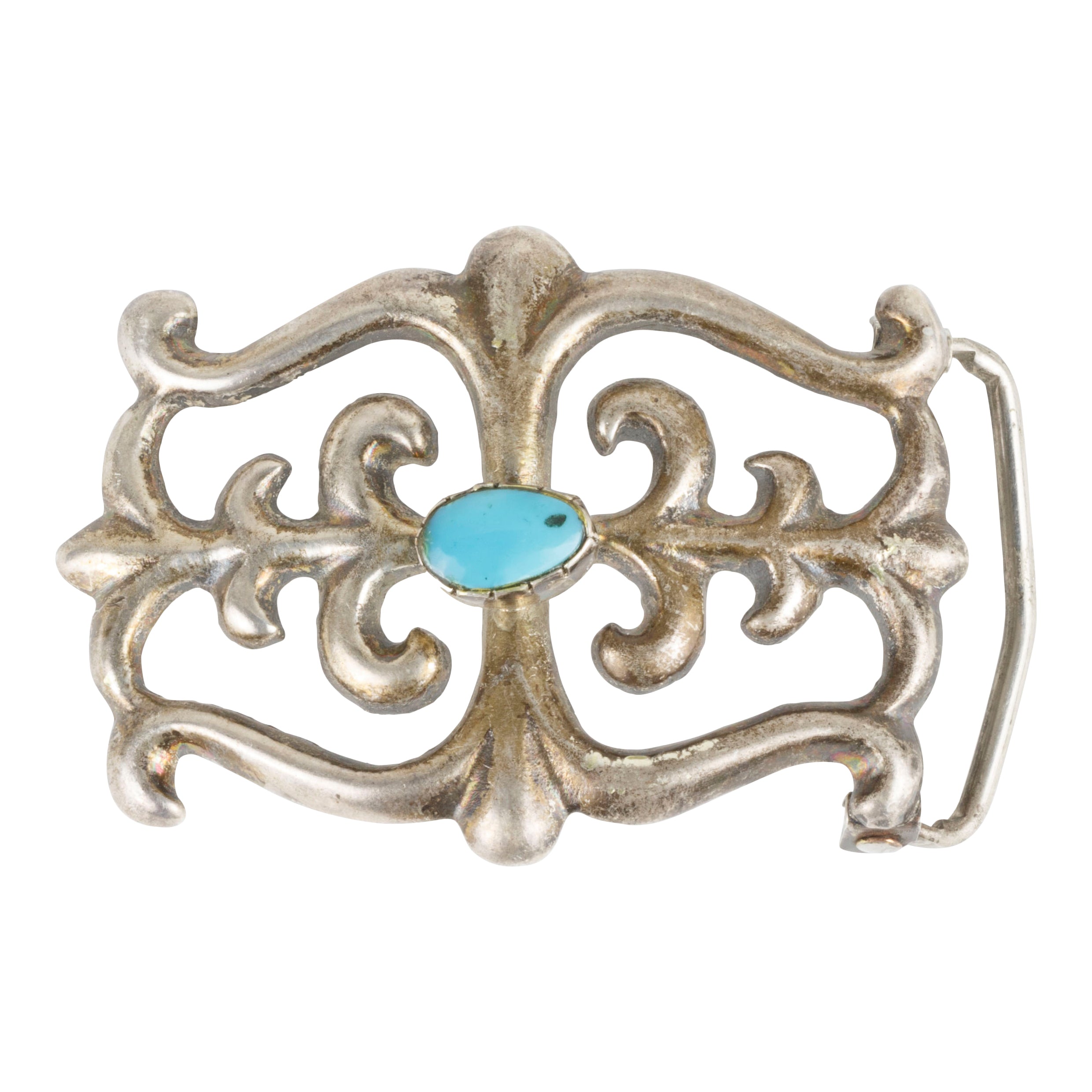 Navajo Sleeping Beauty Scroll Buckle, Jewelry, Buckle, Native