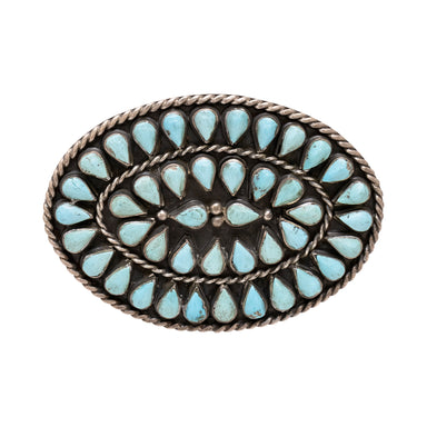 Zuni Needlepoint Belt Buckle, Jewelry, Buckle, Native
