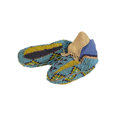 Sioux Fully Beaded Baby Moccasins, Native, Garment, Moccasins