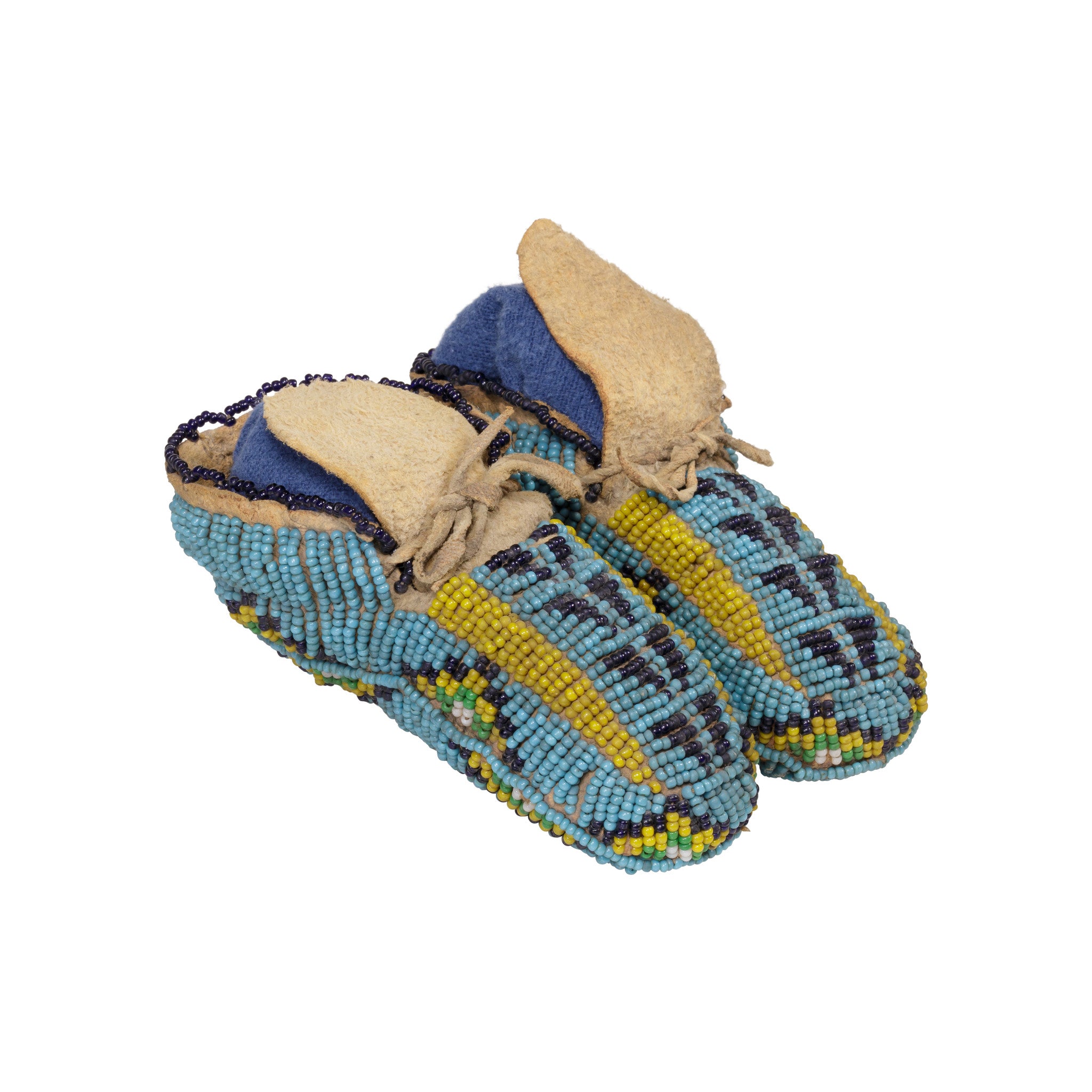 Sioux Fully Beaded Baby Moccasins