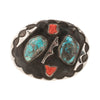 Navajo Battle Mountain Turquoise Buckle, Jewelry, Buckle, Native
