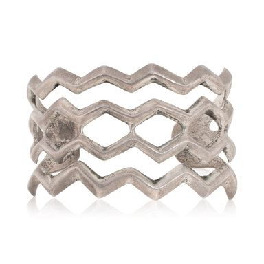 Navajo Sterling Sandcast Bracelet, Jewelry, Bracelet, Native