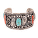 Navajo Turquoise and Coral Bracelet, Jewelry, Bracelet, Native