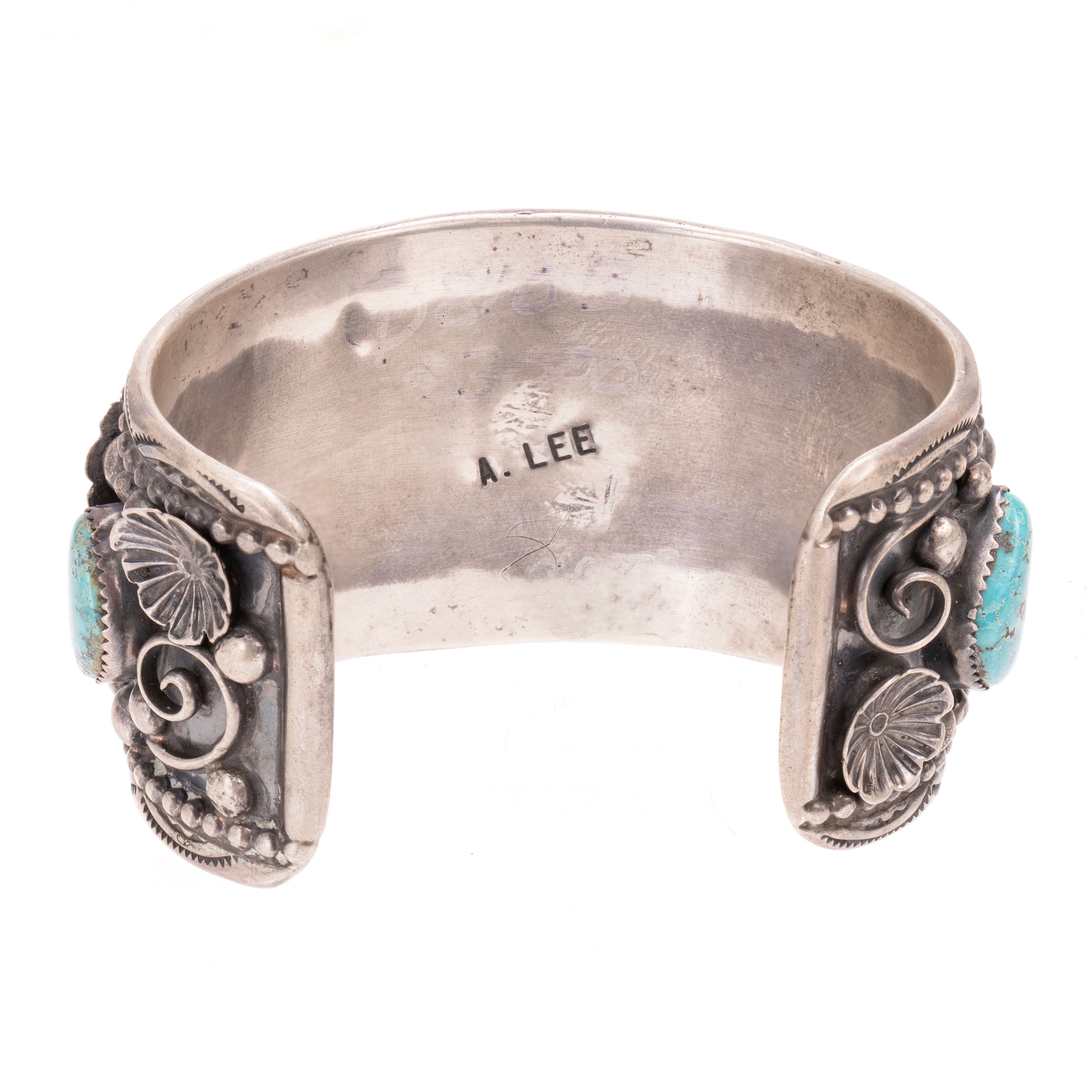 Navajo Turquoise and Coral Bracelet